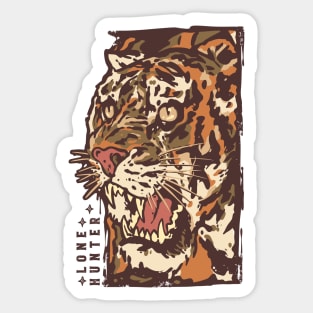 Tiger Vintage Hand Drawn Sticker